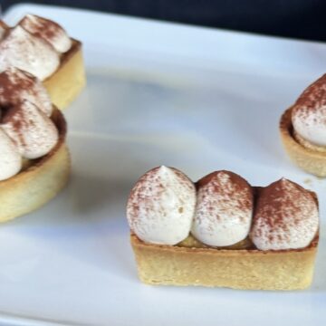 Tiny tiramisu tartlets with Marsala wine, espresso & mascarpone
